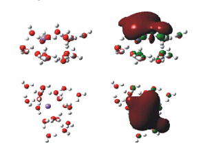 Calculated structures of a Na atom bound to a model ice surface