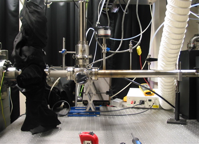 Fast flow tube set up during a experiment